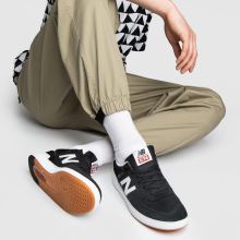 mens black & white new balance all coasts 574 trainers | schuh