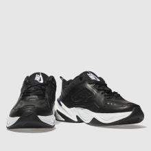nike m2k tekno trainers in black white and green