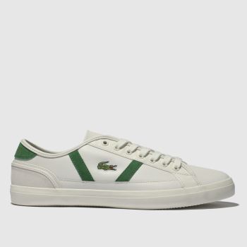 lacoste white & green sideline trainers lacoste white & green sideline trainers