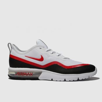 nike white & red air max sequent 4.5 trainers nike white & red air max sequent 4.5 trainers