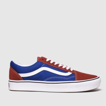 vans navy & red comfycush old skool trainers vans navy & red comfycush old skool trainers
