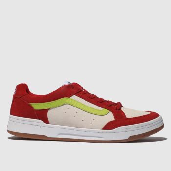 vans white & red highland trainers vans white & red highland trainers