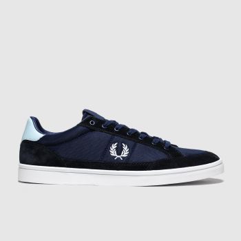 fred perry navy & white deuce trainers fred perry navy & white deuce trainers