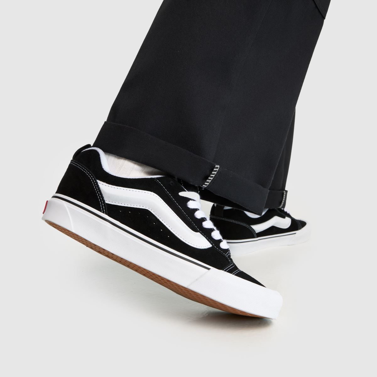 Mens Black & White Vans Knu Skool Trainers | schuh