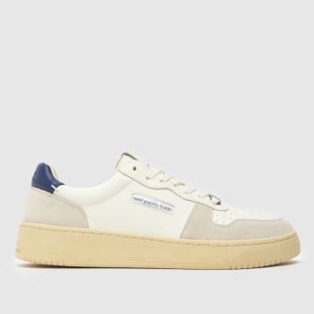 east pacific trade White & Navy Court Mens Trainers