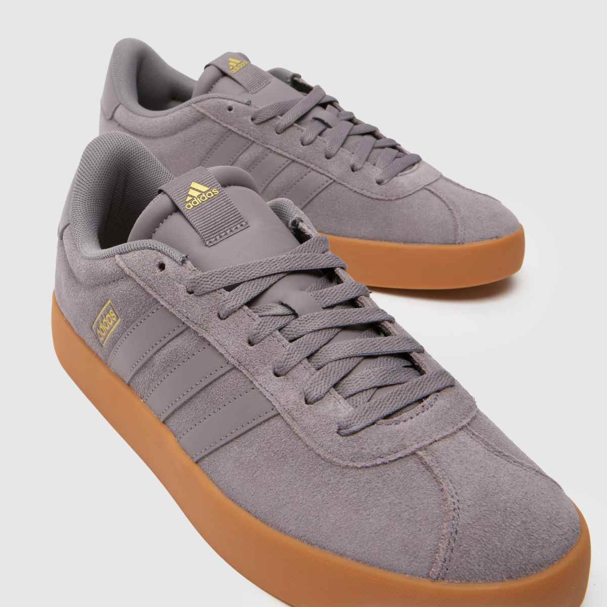 Mens Grey Multi adidas VL Court Trainers schuh