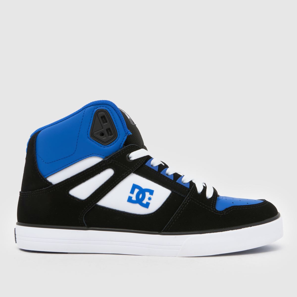 DC Pure High Top WC Trainers in Black and blue