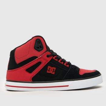 DC Black & Red Pure High-Top Wc Mens Trainers
