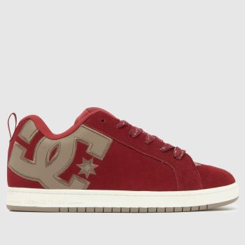 DC Red Multi Court Graffik Mens Trainers