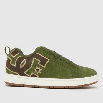 DC Khaki Court Graffik Mens Trainers