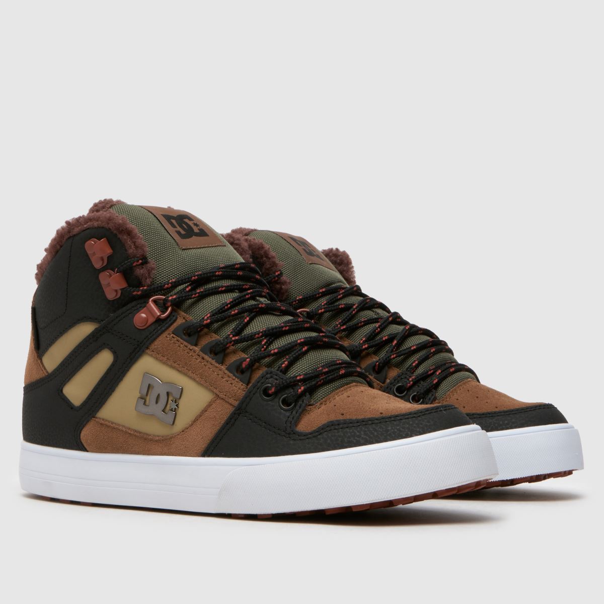 Mens Brown Multi DC Pure High Top WNT Trainers schuh