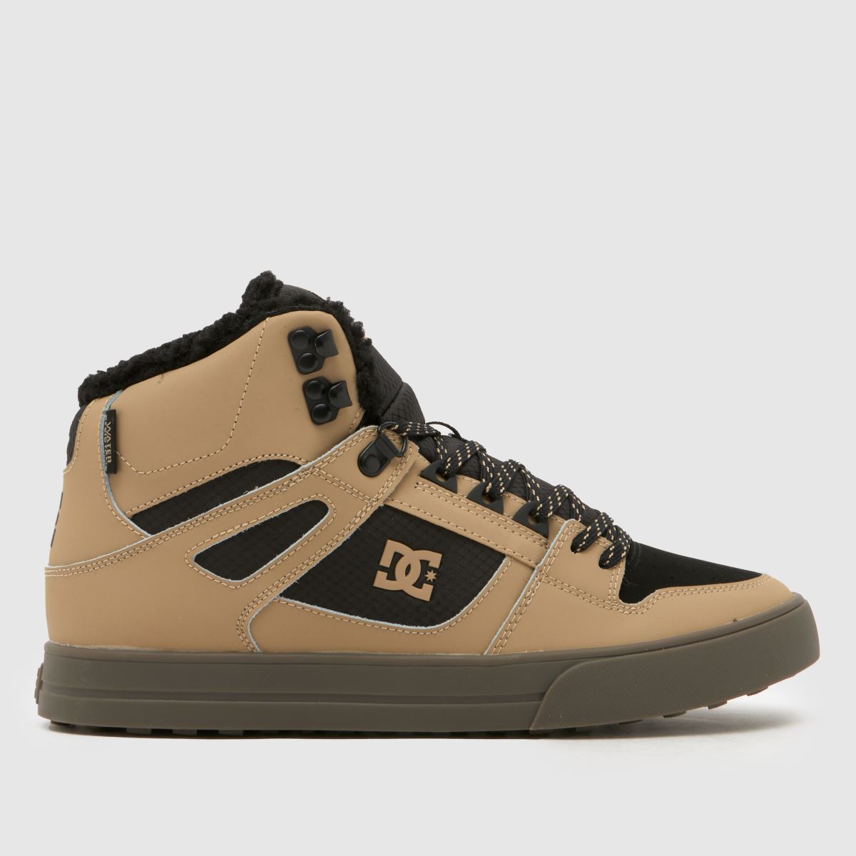 DC Pure High Top WC Trainers in Stone Multi