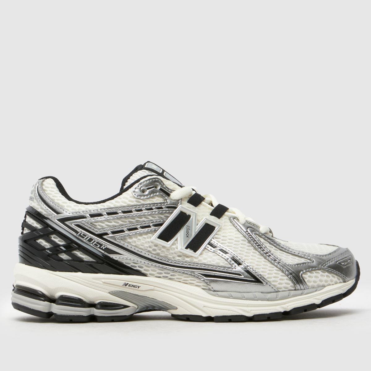 New Balance Men's 1906 Trainers in White & Black, Mesh, Size: 9