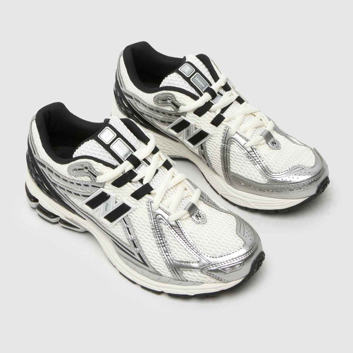 New Balance Men's 1906 Trainers in White & Black, Metallic, Mesh, Size: 8