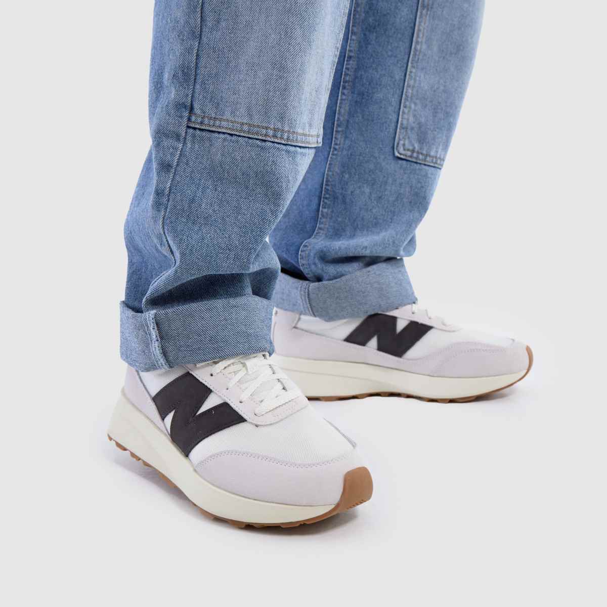 Herren New Balance Weiß-schwarz 370 Sneaker New Balance 370 8