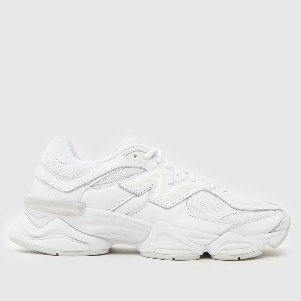 New Balance 9060 Trainers White, Logo Detail, Leather, Size: 8, Schuh