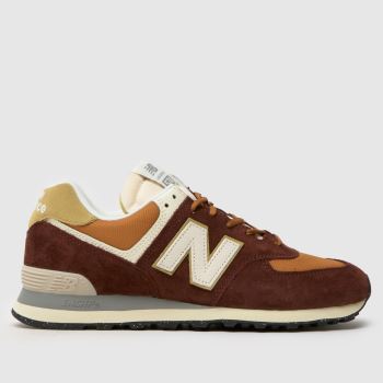 New Balance Brown Multi 574 Mens Trainers