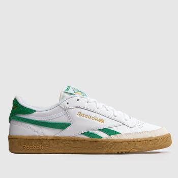 Reebok White & Green Club C Revenge Mens Trainers