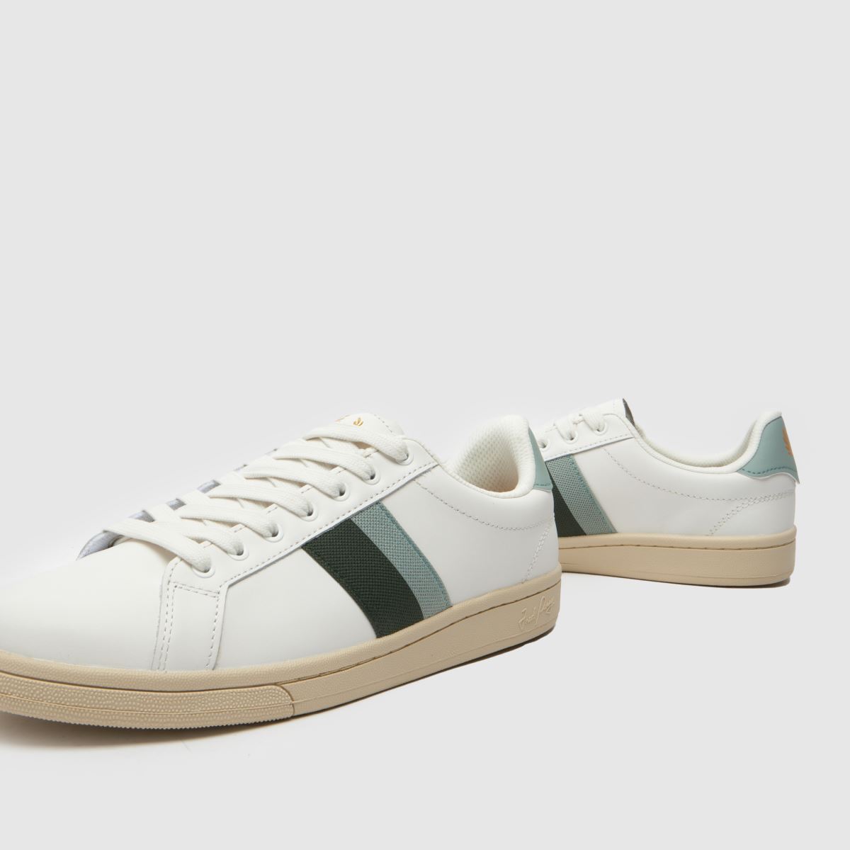 Herren Fred Perry Weiß-grau B721 Leather Sneaker Fred Perry B721 Leather 7
