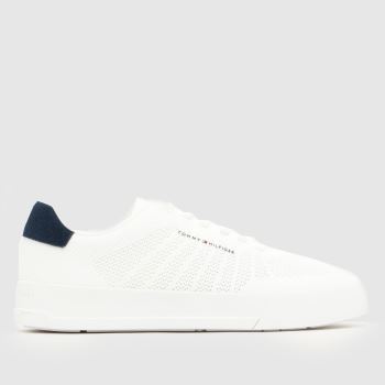 TOMMY HILFIGER White Court Knit Mens Trainers