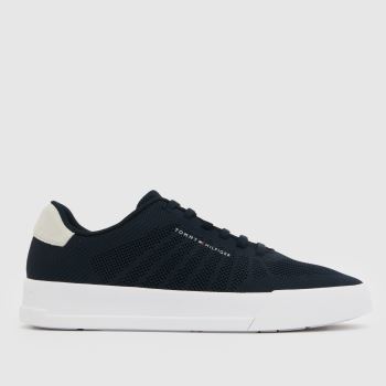 TOMMY HILFIGER Navy Court Knit Mens Trainers