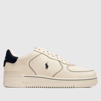 Polo Ralph Lauren Beige Multi Masters Court Mens Trainers