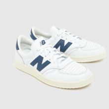 New Balance T500 in White & Navy New Balance T500,3 of 4
