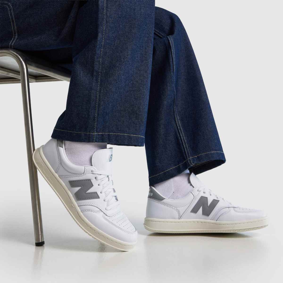 Herren New Balance Weiß-grau T500 Sneaker New Balance T500 8