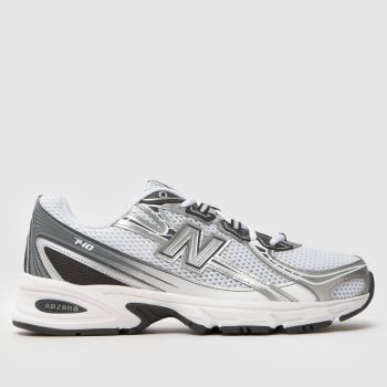 New Balance White & Navy 740 Mens Trainers