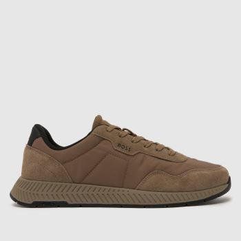 BOSS Brown Titanium Mens Trainers