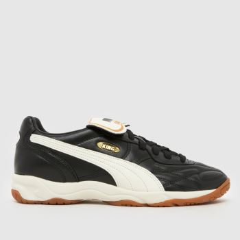 PUMA Black & White King Indoor Mens Trainers