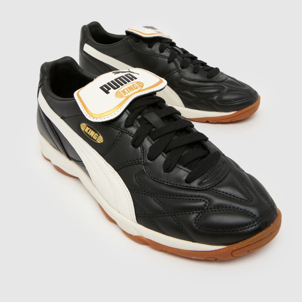 Mens Black & White PUMA King Indoor Trainers | schuh