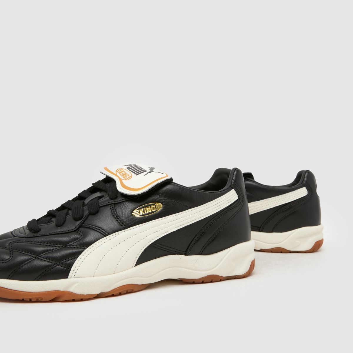 PUMA KING スパイクシューズ UK 7 Mens Black & White PUMA King Indoor Trainers | schuh