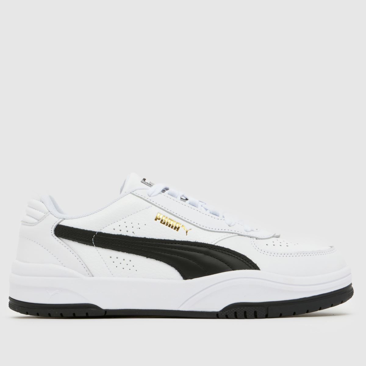 PUMA Ca Plus Trainers in White & Black