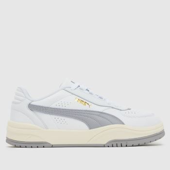 PUMA White & grey Ca Plus Mens Trainers