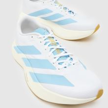 adidas Adizero Evo SL in White & Pl Blue adidas Adizero Evo SL,3 of 4