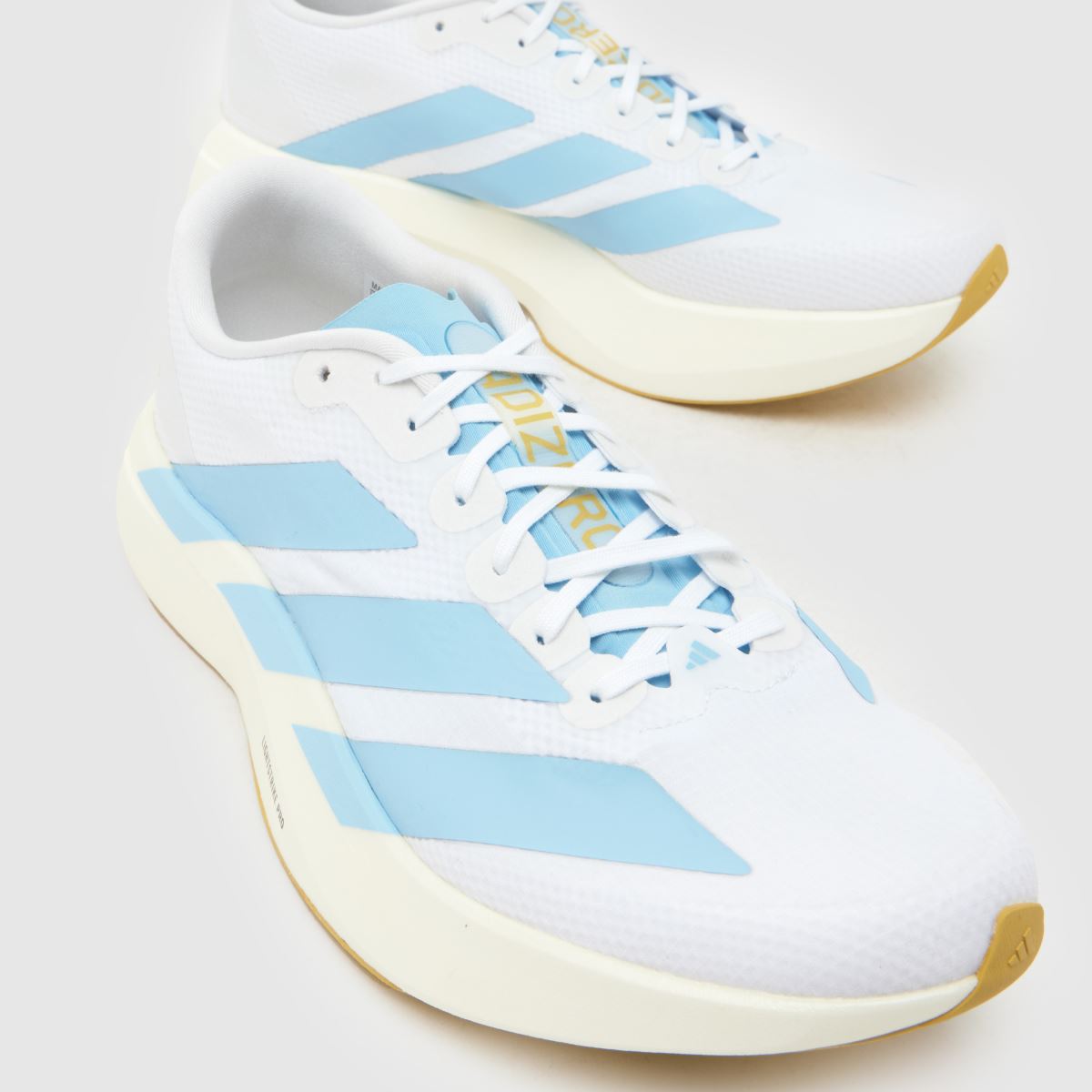 adidas Adizero Evo SL in White & Pl Blue adidas Adizero Evo SL 4