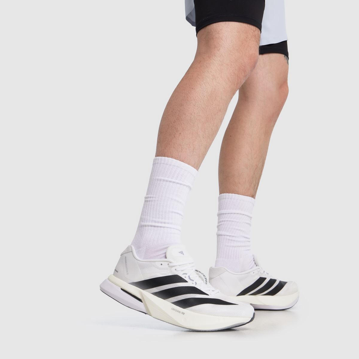 adidas Adizero Boston 13 in White & Black adidas Adizero Boston 13 8