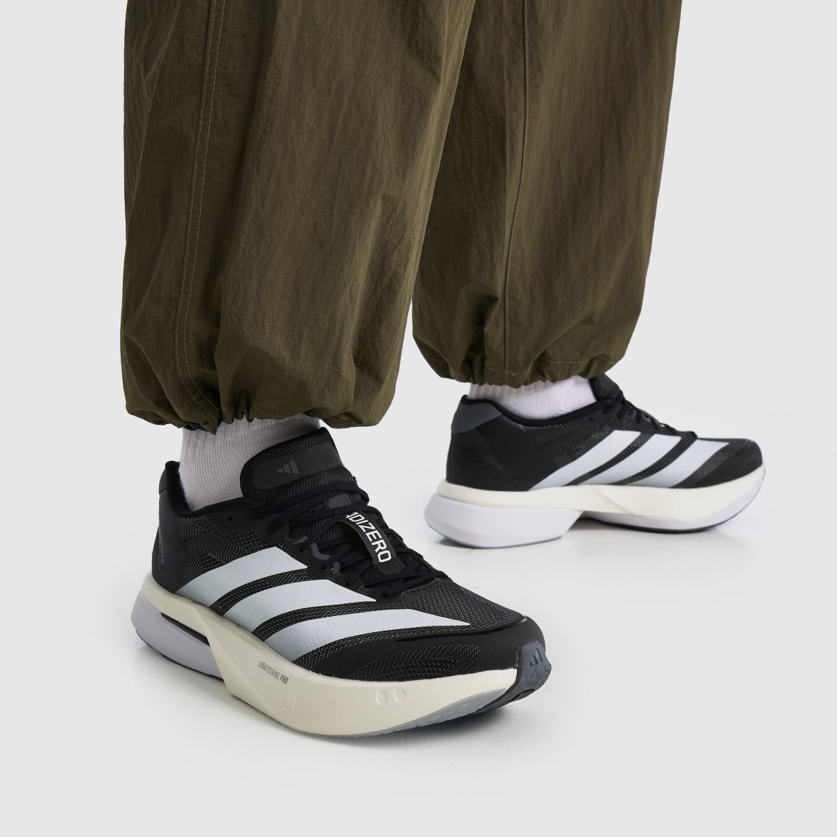 Mens Black & White adidas Adizero Boston 13 Trainers | schuh
