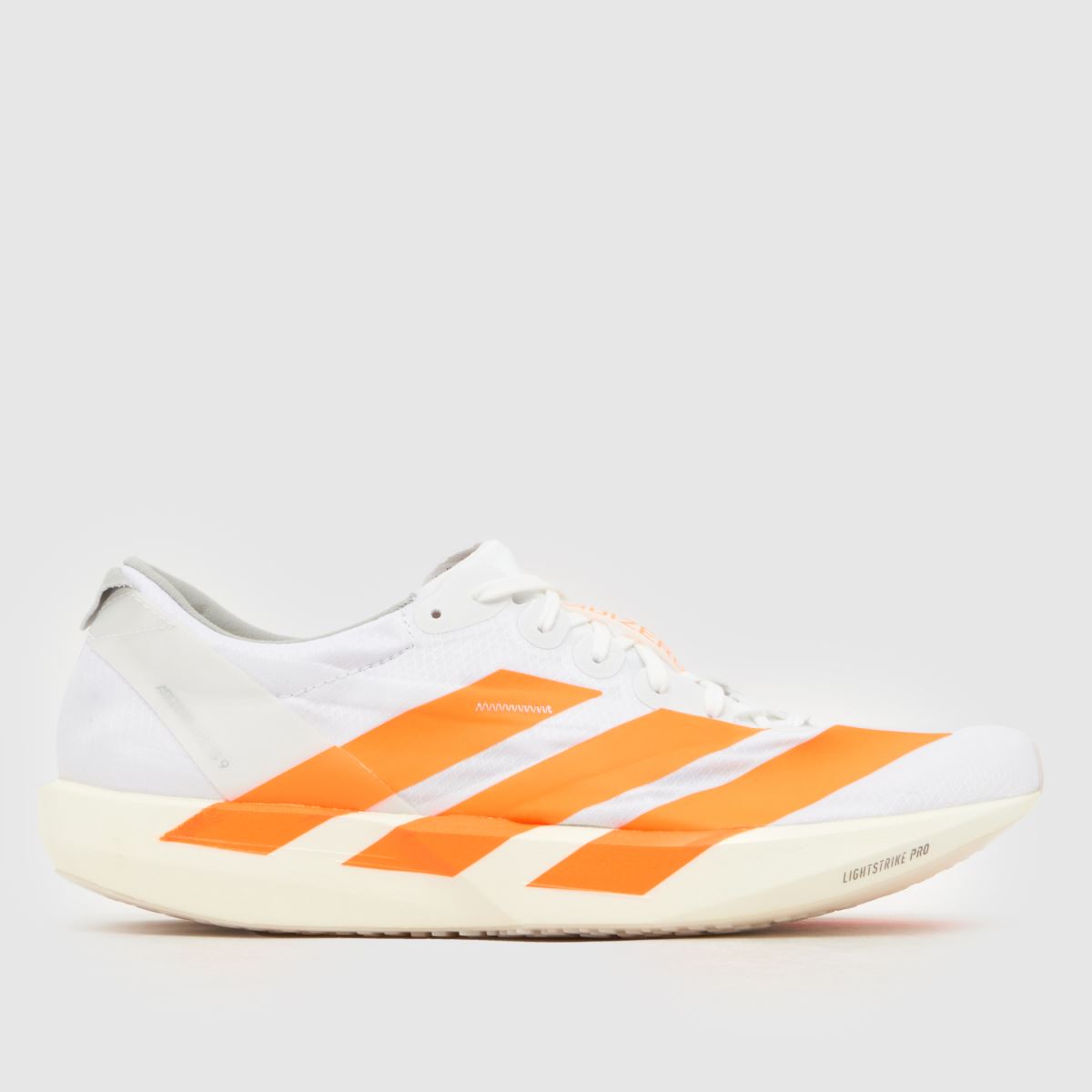 adidas Adizero Adios 9 Trainers in White & Orange