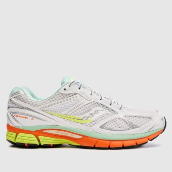 Saucony White Multi Guide 7 Mens Trainers