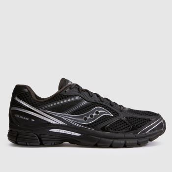 Saucony Black & Silver Guide 7 Mens Trainers