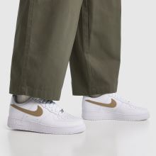 Nike Air Force 1 in White & Gold Nike Air Force 1,2 of 4