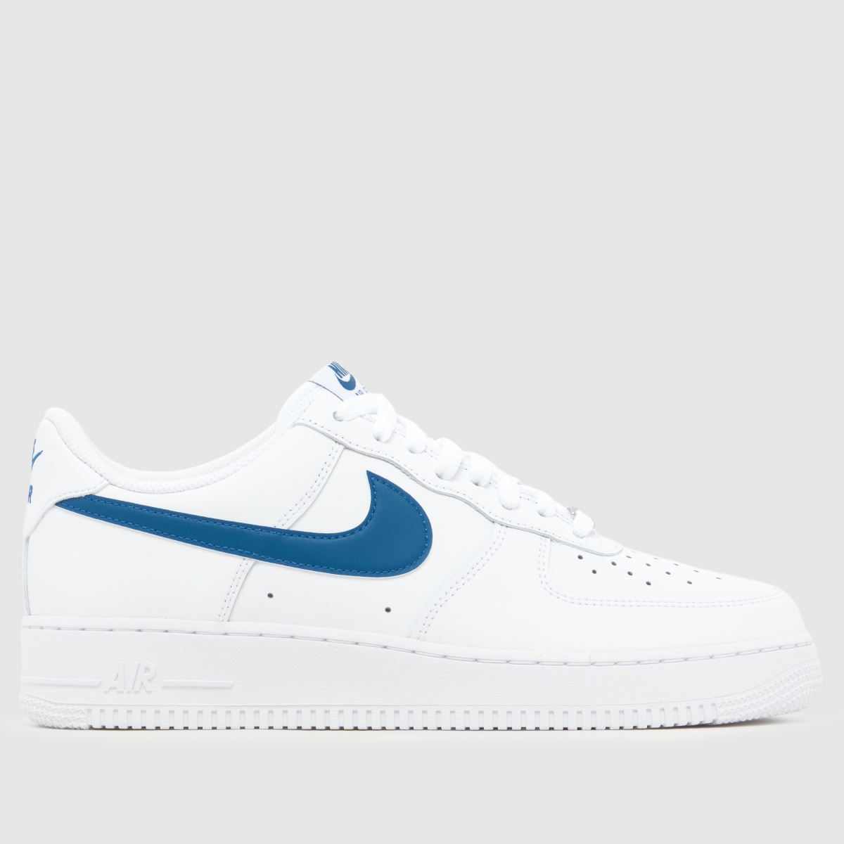 Nike Air Force 1 Trainers in White & Blue