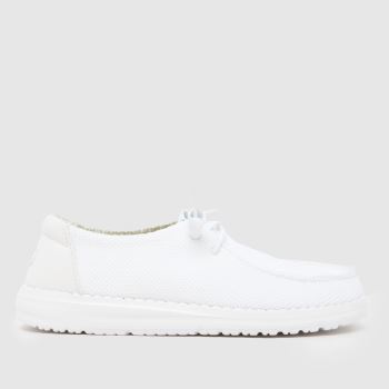 HEYDUDE White Wally Stretch Sox Mens Trainers