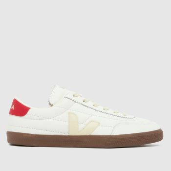 VEJA White & Red Panenka Leather Mens Trainers