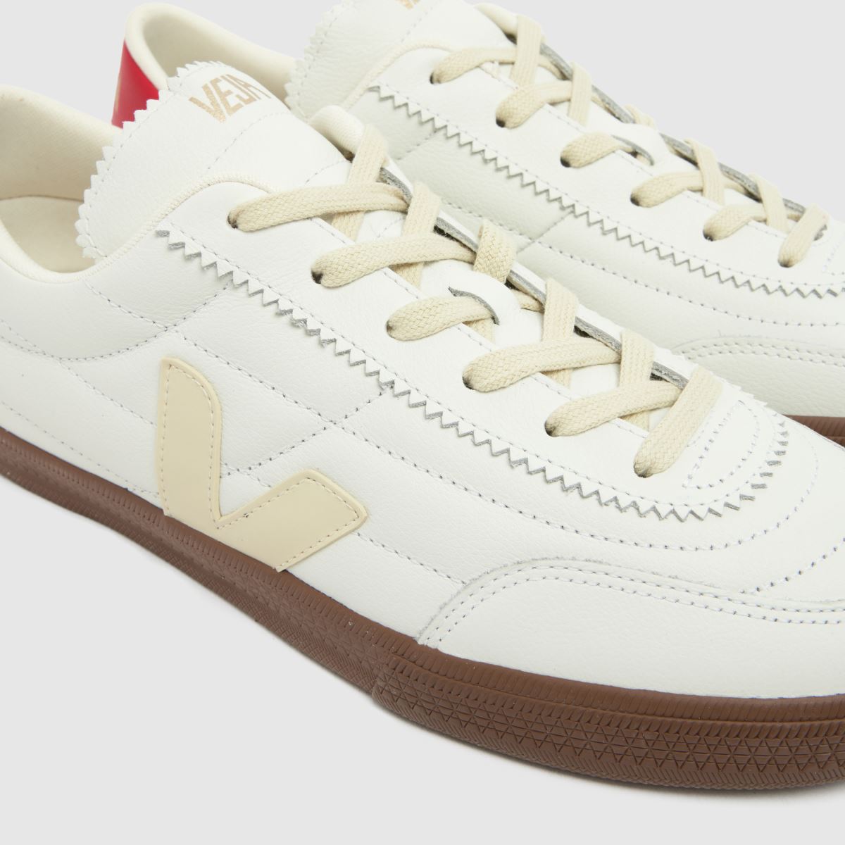 VEJA Panenka Leather in White & Red VEJA Panenka Leather 4