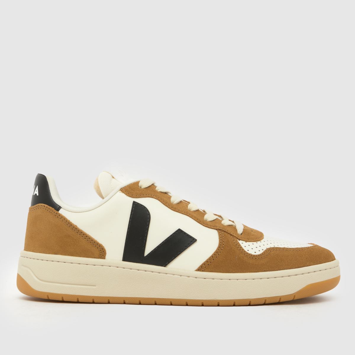 VEJA V-10 Trainers in Beige Multi
