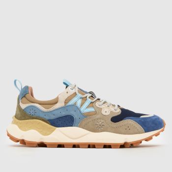 FLOWER MOUNTAIN Blue Multi Yamano 3 Mens Trainers