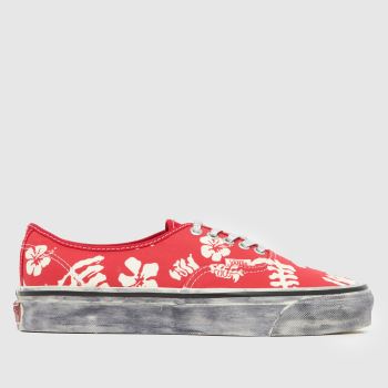 Vans White & Red LX Authentic 44 Mens Trainers